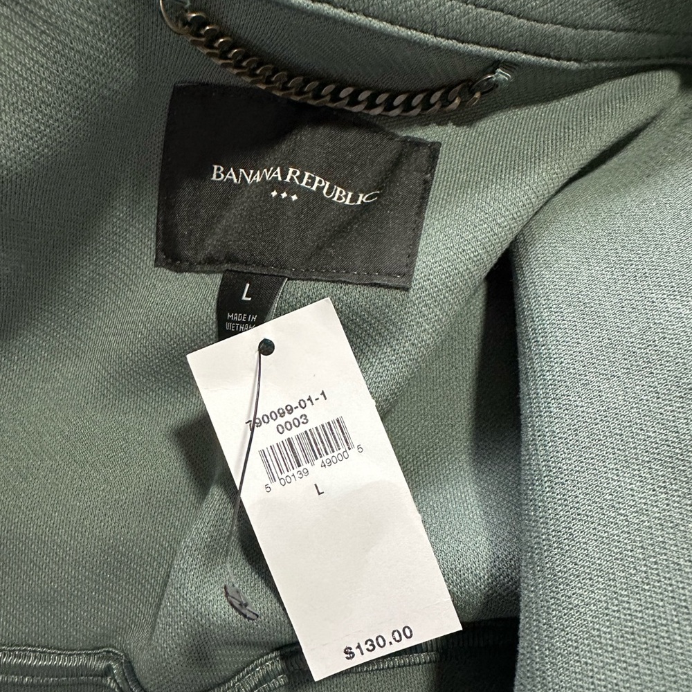 NWT Banana Republic Cropped Sage Utility Jacket Size L - Picture 3 of 3